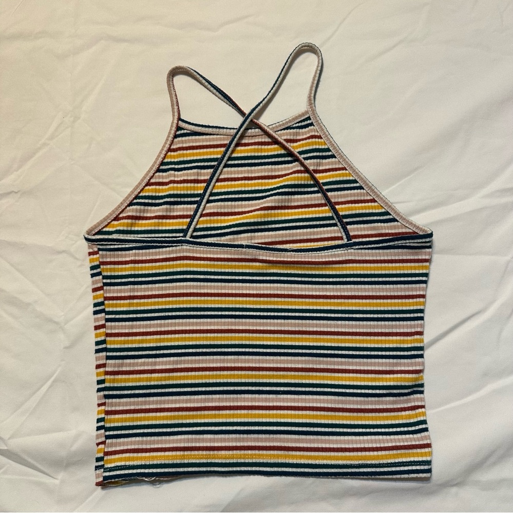 Ambiance Multi Colored Striped Halter Top - Picture 5 of 6